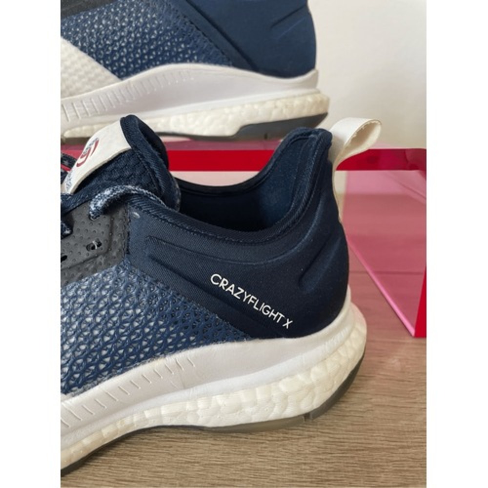 Adidas CrazyFlight‎ X USA Volleyball Shoes Women 6 Navy White Court Indoor Sport - Picture 2 of 11